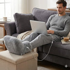USB Heated House Shoes – Warm House Slippers for Cold Feet | Soft Plush, Washable Heat Up Heatable Slippers for Indoor, Home Office & Sofa