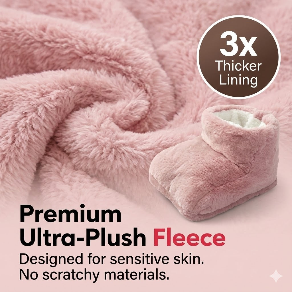 USB Heated House Shoes – Warm House Slippers for Cold Feet | Soft Plush, Washable Heat Up Heatable Slippers for Indoor, Home Office & Sofa