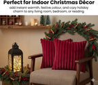 Christmas Pillow Covers - Christmas Throw Pillows - Indoor Xmas Decoration 18x18 Pack x2