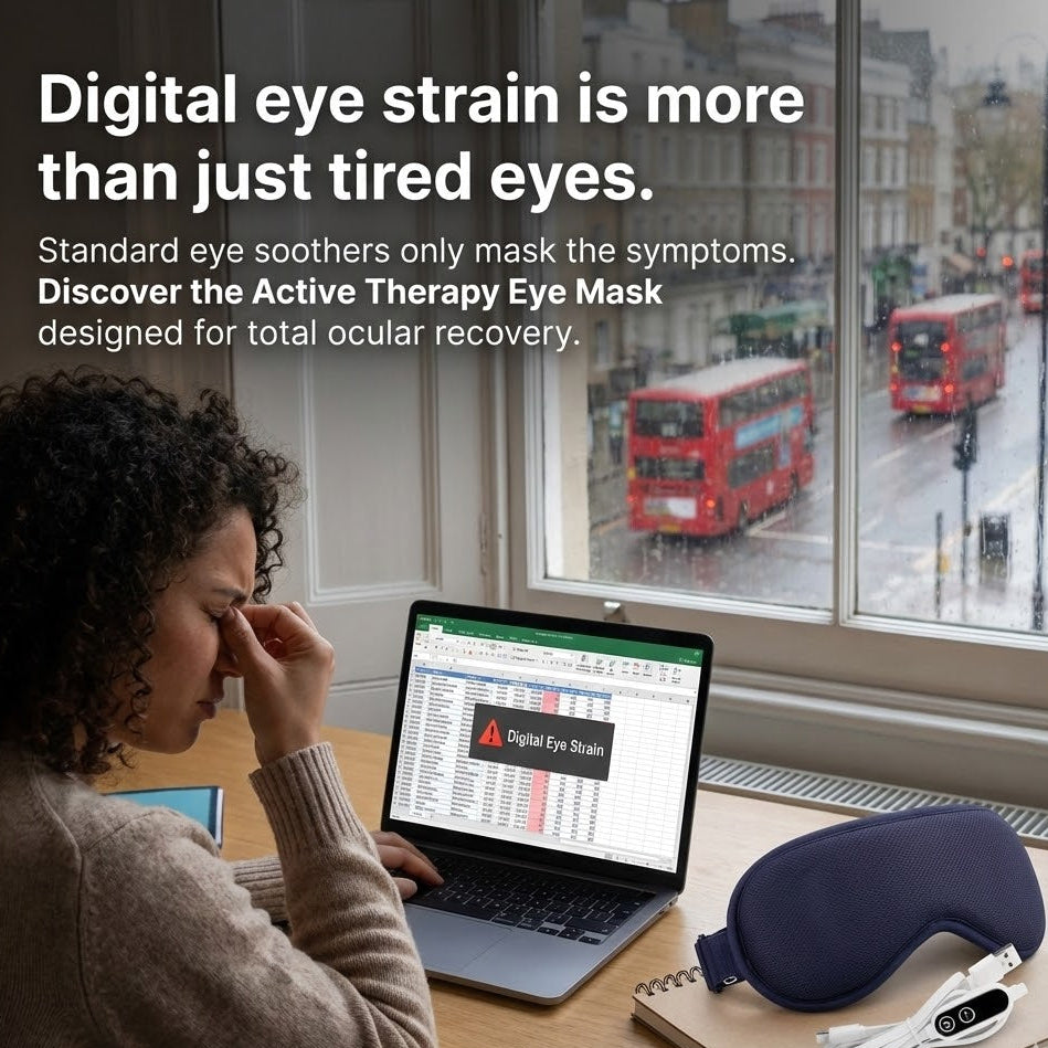 Therapy Eye Mask for Digital Eye Strain & Relaxation: Heated Eye Soothers & Relaxing Pads