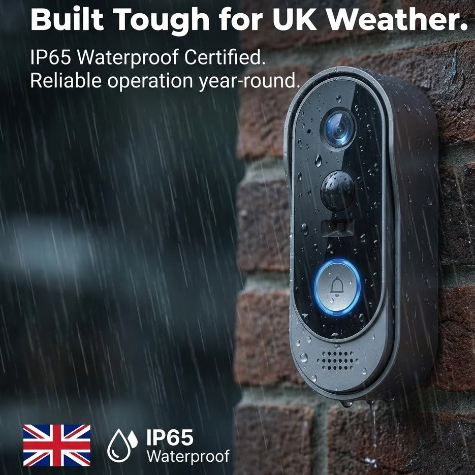 Safe Doorbell - Wireless Smart Video Doorbell, Easy Installation & No subscription needed