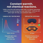 Advanced Electric Sleep Mask: Warm Sleeping Mask for Eyes & 3D Eye Sleeping Pad. The Ultimate Alternative to Gel Eye Masks & Sleep Masks with Beads.
