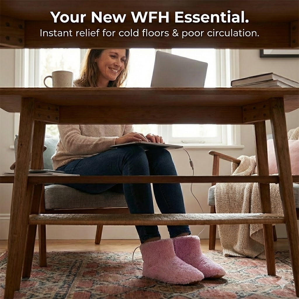 Women's Warming Slippers - Electric Ladies Heated Slippers Soft Coral Fleece & Washable | USB Powered Winter Foot Warmer Boots