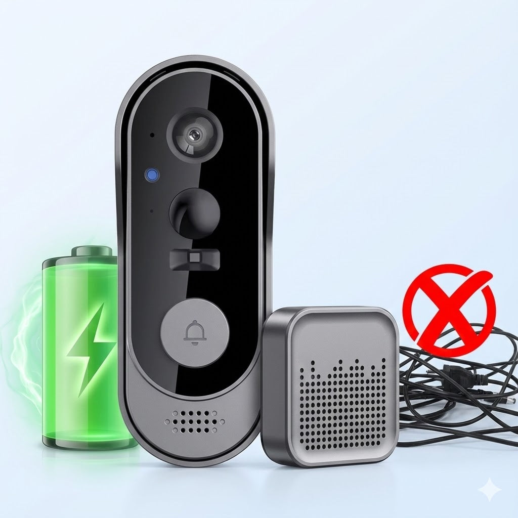 Wireless Ring Doorbell - Easy installation - No Subscription needed