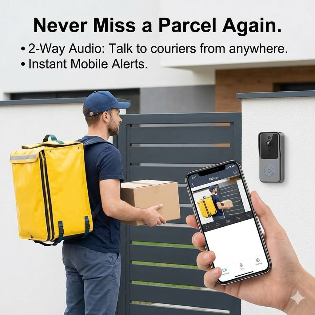 Wireless Video Doorbell - HD Camera & No Subscription Fees