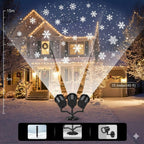 Christmas Projector Lights Outdoor - Waterproof LED Snow Projection Lights for Indoor Outdoor Christmas Decoration