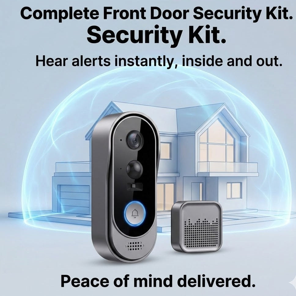Safe Doorbell - Wireless Smart Video Doorbell, Easy Installation & No subscription needed
