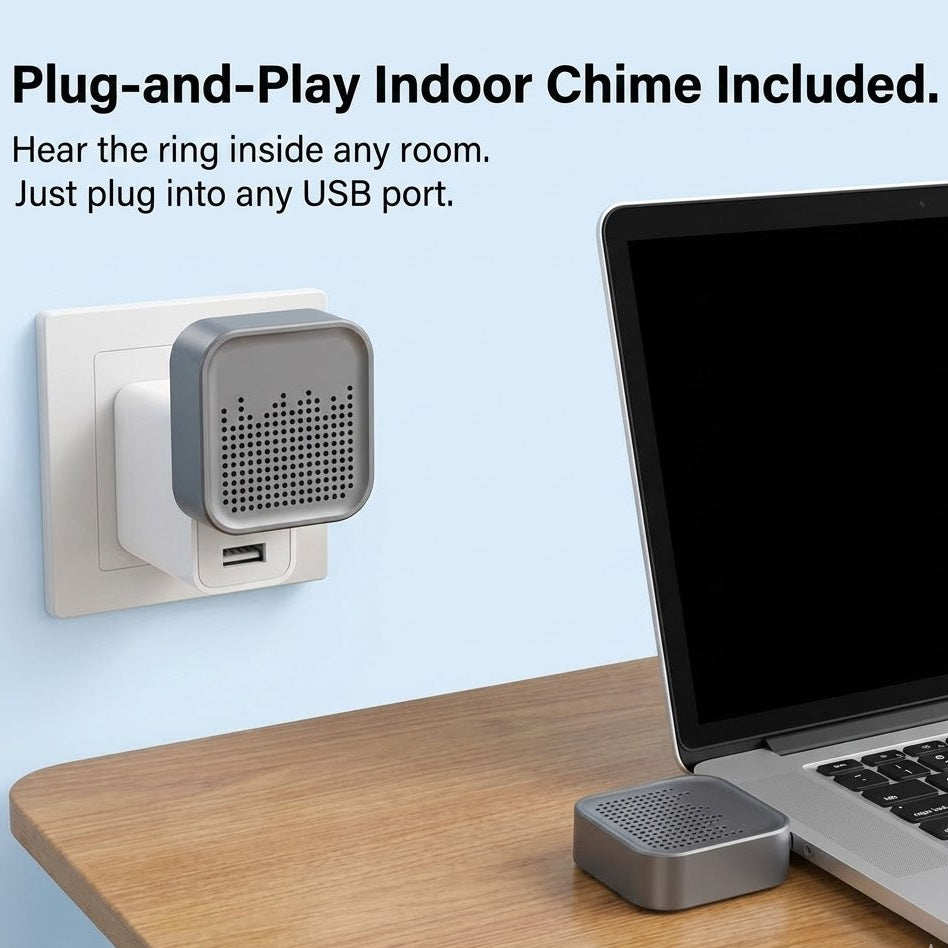 Wireless Ring Doorbell - Easy installation - No Subscription needed