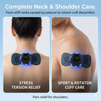 Shoulder Pain Relief Device - Wireless TENS & EMS Massager for Chronic Neck & Shoulder Tension - Targeted Deep Tissue Therapy - 19 Intensity Levels