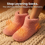 Women's Warming Slippers - Electric Ladies Heated Slippers Soft Coral Fleece & Washable | USB Powered Winter Foot Warmer Boots