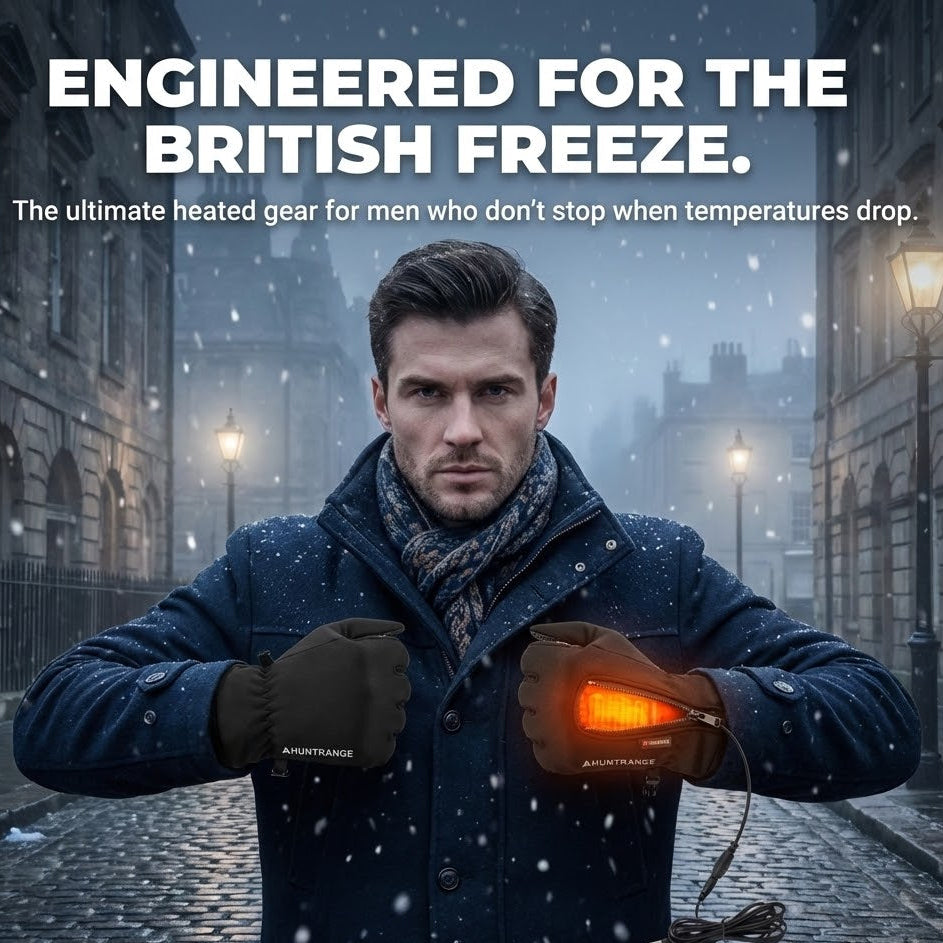 Heated Gloves for Men UK – Thermal Waterproof Winter Gloves with Heating & Touchscreen Grip