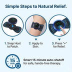 Natural Pain Relief Device - Portable TENS & EMS Pain Reliefer for Back, Neck & Legs - 100% Drug-Free Pain Relief Solution - 19 Intensity Levels