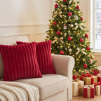 Christmas Pillow Covers - Christmas Throw Pillows - Indoor Xmas Decoration 18x18 Pack x2