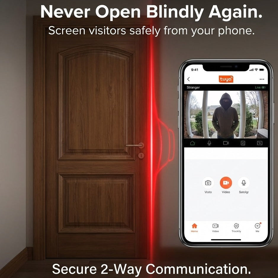 Safe Doorbell - Wireless Smart Video Doorbell, Easy Installation & No subscription needed