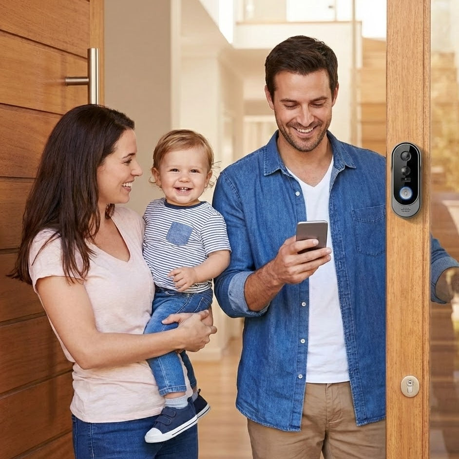 Safe Doorbell - Wireless Smart Video Doorbell, Easy Installation & No subscription needed