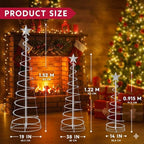 Christmas Tree Lights - Outdoor Xmas Decoration 218 LED Outdoor Lighted Tree with Star Topper & Stakes