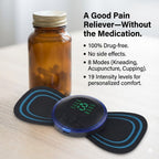 Lower Back TENS Machine & EMS Back Pain Remedy - Portable Pain Reliever for Back Spasm, Strain & Sprain - Active Support Belt Alternative - 19 Levels