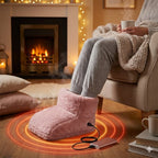 USB Heated House Shoes – Warm House Slippers for Cold Feet | Soft Plush, Washable Heat Up Heatable Slippers for Indoor, Home Office & Sofa
