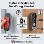 Wireless Video Doorbell - HD Camera & No Subscription Fees