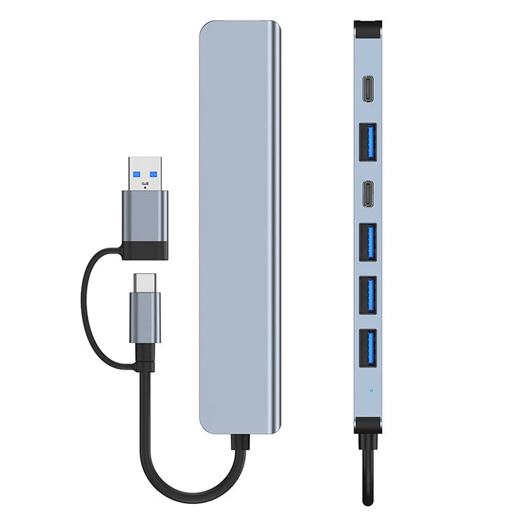 USB-C Hub 7-in-1 Multiport Adapter – High-Speed USB Splitter for Mac, PC, Tablet & More Devices