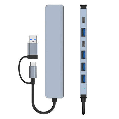 USB-C Hub 7-in-1 Multiport Adapter – High-Speed USB Splitter for Mac, PC, Tablet & More Devices