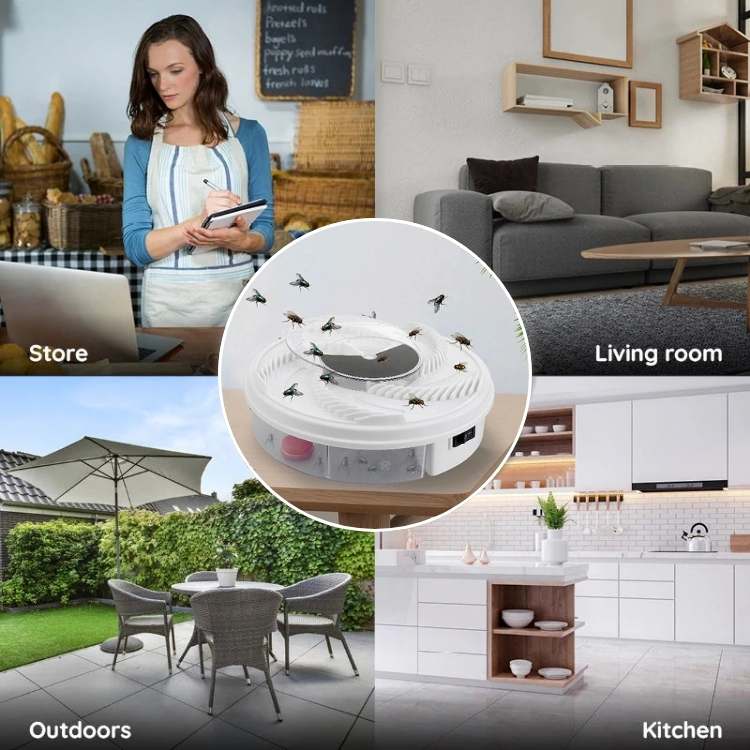 USB-Powered Silent Fly Trap | Chemical-Free, Eco-Friendly & Ideal for Indoor and Outdoor Use