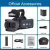 Image of UHD 4K Camcorder Videocamara - 18X Zoom, Rotating Touchscreen & Microphone plug ideal Vlogging