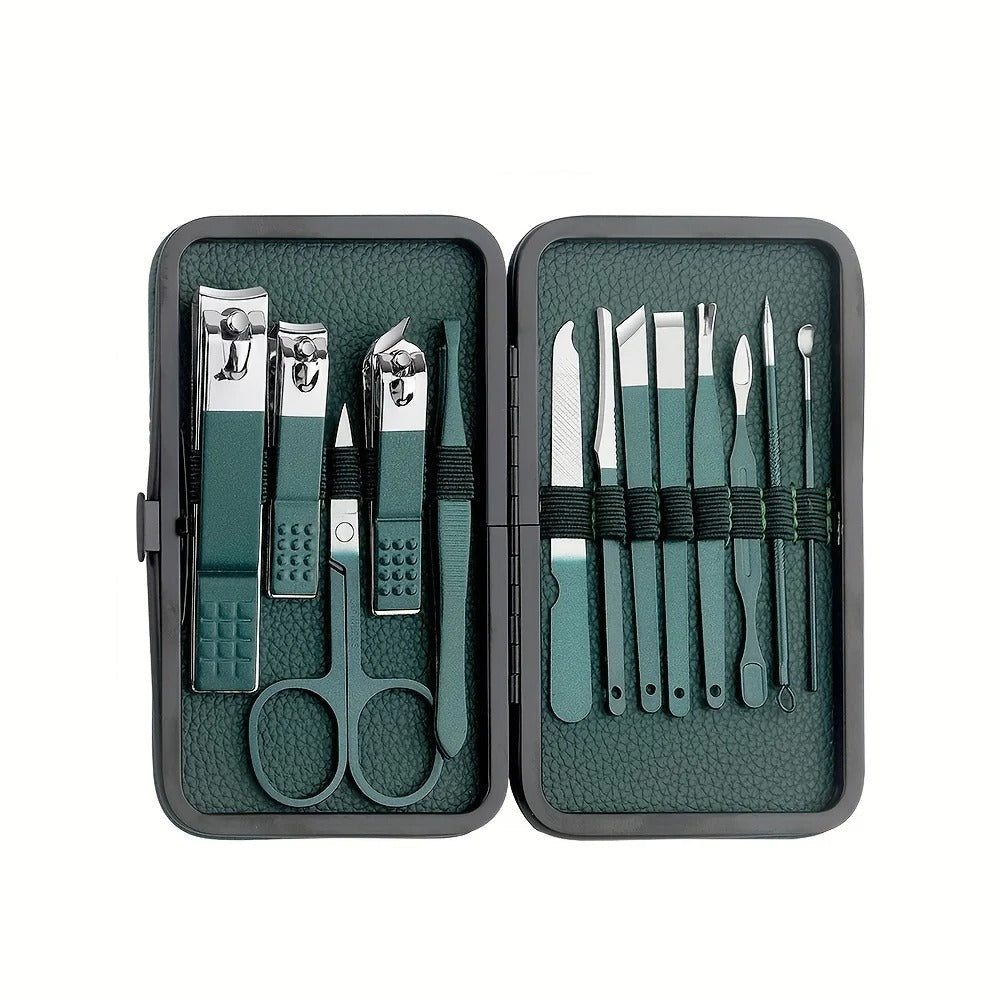 Stainless Steel Grooming Set | 7, 13, or 24-Piece Kits for Manicures & Pedicures at Home or Travel