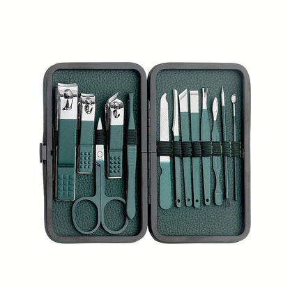Stainless Steel Grooming Set | 7, 13, or 24-Piece Kits for Manicures & Pedicures at Home or Travel