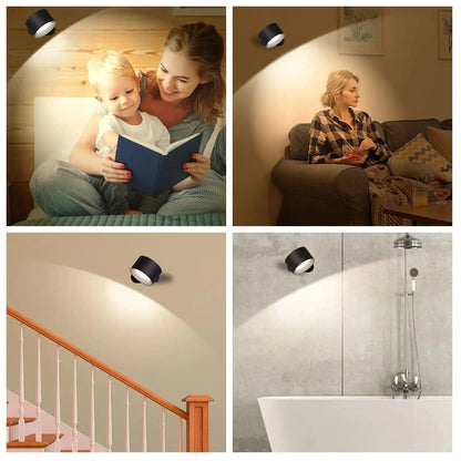 Battery Operated Wall Light | Rechargeable, 360° Adjustable & Wireless for Modern Interiors