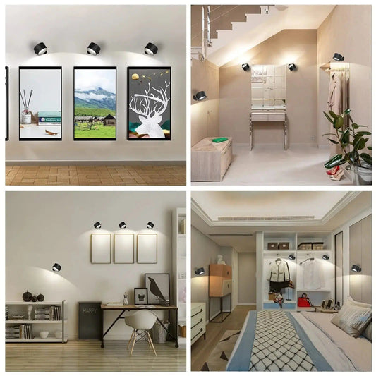 Battery Operated Wall Light | Rechargeable, 360° Adjustable & Wireless for Modern Interiors