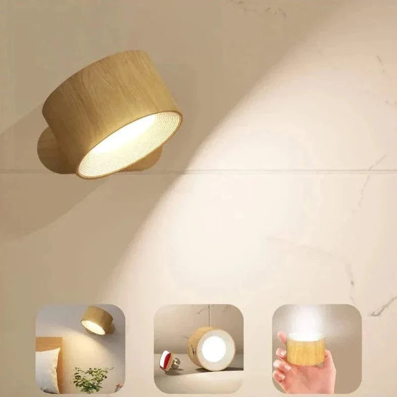Battery Operated Wall Light | Rechargeable, 360° Adjustable & Wireless for Modern Interiors