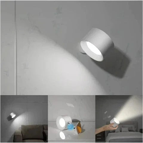 Battery Operated Wall Light | Rechargeable, 360° Adjustable & Wireless for Modern Interiors