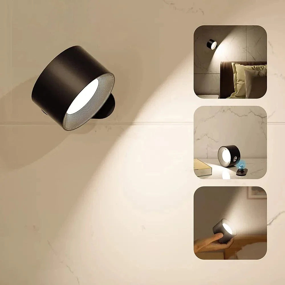 Battery Operated Wall Light | Rechargeable, 360° Adjustable & Wireless for Modern Interiors