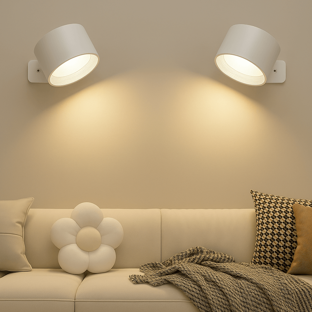 Battery Operated Wall Light | Rechargeable, 360° Adjustable & Wireless for Modern Interiors