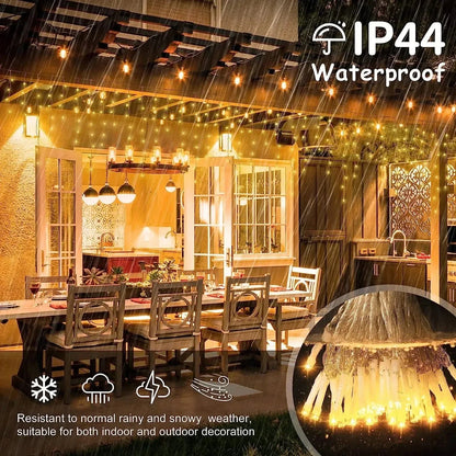 Twinkling Icicle String LED Lights | Warm White & Cool White, Extendable for Indoor & Outdoor Holiday Decor