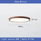 LED Ceiling Light | Ultrathin Wood Grain Design, Dustproof & Dimmable for Modern Interiors