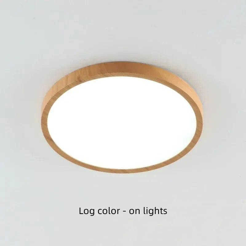 LED Ceiling Light | Ultrathin Wood Grain Design, Dustproof & Dimmable for Modern Interiors