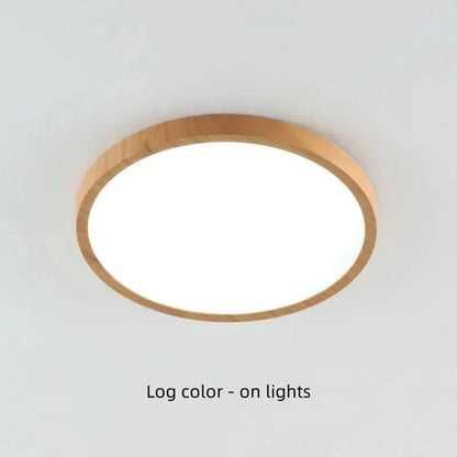 LED Ceiling Light | Ultrathin Wood Grain Design, Dustproof & Dimmable for Modern Interiors