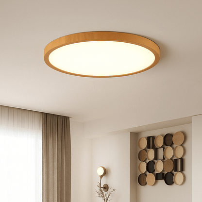LED Ceiling Light | Ultrathin Wood Grain Design, Dustproof & Dimmable for Modern Interiors