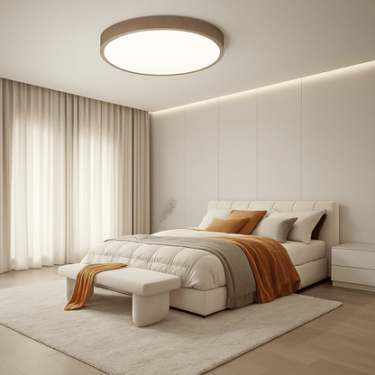 LED Ceiling Light | Ultrathin Wood Grain Design, Dustproof & Dimmable for Modern Interiors