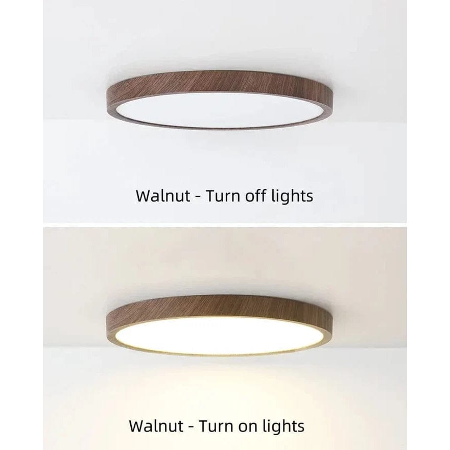 LED Ceiling Light | Ultrathin Wood Grain Design, Dustproof & Dimmable for Modern Interiors