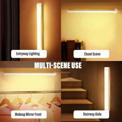Magnetic Motion Sensor Light | Modern Silver Design, USB Rechargeable & Easy to Install for Home Safety and Ambiance