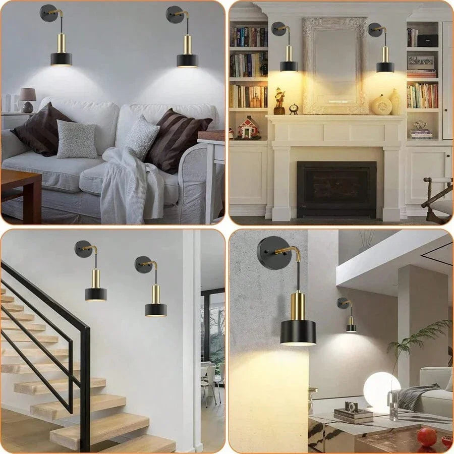 Wireless Rechargeable Wall Lamp | Remote Control, Adjustable Brightness & Color Temperature for Bedrooms and Foyers