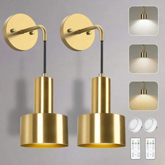 Wireless Rechargeable Wall Lamp | Remote Control, Adjustable Brightness & Color Temperature for Bedrooms and Foyers