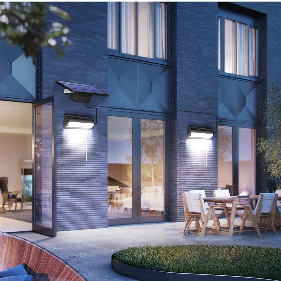 Solar Pendant Outdoor Light | Dual or Single Head, IP65 Waterproof & Ideal for Patios, Barns, and Indoor Spaces