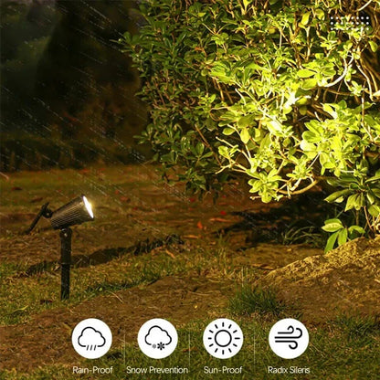Solar-Powered LED Garden Spotlight | Weather-Resistant, Adjustable & Ideal for Pathways, Patios & Outdoor Spaces