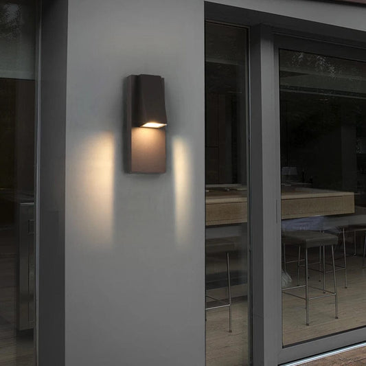 Waterproof Vintage Black Outdoor Wall Light | 18W LED Sconce for Garden & Porch Illumination