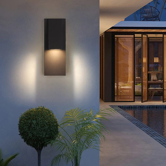 Waterproof Vintage Black Outdoor Wall Light | 18W LED Sconce for Garden & Porch Illumination