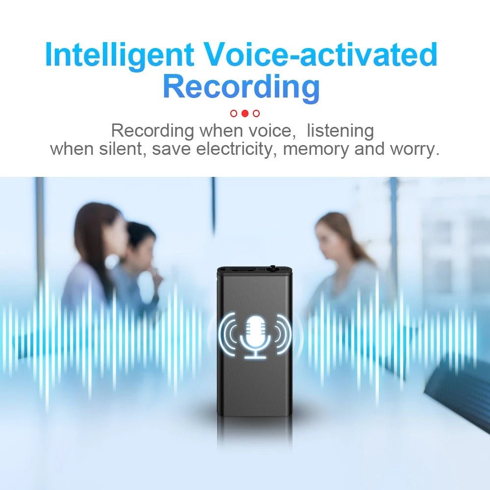 Spy Recorder Voice-Activated – Compact Digital Audio Dictaphone with 16–32 GB Storage & Long Battery Life